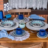 Aparelho De Jantar Oxford Cerâmica Lola 20 Pç Cor Estampado