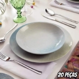 Aparelho De Jantar Polaris 20 Peças Decorada Tramontina