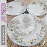 Aparelho De Jantar Tramontina Aura Porcelana 20 Peças