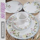 Aparelho De Jantar Tramontina Aura Porcelana 20 Peças