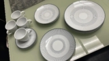 Aparelho De Jantar Tramontina Griz Porcelana Decorada 20 Peças