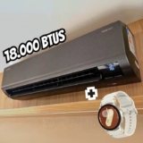 Ar Condicionado Sem Vento Samsung WindFree Black Frio 18.000 BTUs 220V e Galaxy Watch7 BT 40mm