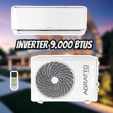 Ar Condicionado Split Agratto Hi Wall Neo Inverter 9.000 Btu/h Frio Monofásico Branco Ics9f-02-220v