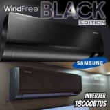 Ar-condicionado Split Inverter Samsung WindFree Black Edition Sem Vento 18.000 BTUs Quente e Frio AR18CSECABTNAZ 220V Kit