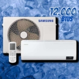 Ar-condicionado Split Samsung Digital Inverter Ultra 12.000 BTUs Frio AR12CVHZAWKNAZ Branco 220V Kit