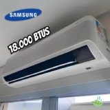 Ar-condicionado Split Samsung Inverter WindFree Connect AI 18.000 BTUs Quente e Frio Sem Vento AR18DXFAAWKNAZ 220V