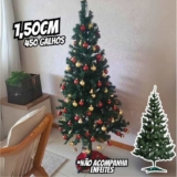 Árvore De Natal 1,50cm Pinheiro Luxo 450 Galhos Cheia Resistente Pinheiro De Natal Tradicional Verde Premium