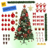 Arvore De Natal Completa Decorada Pronta 150cm Verde Premium