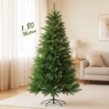 Árvore De Natal Pinheiro Luxo Tradicional 1,80m 850 Galhos Cheios Montagem Fácil E Rápida Decoração Natalina Marca Redfin