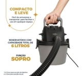 Aspirador De Pó E Água Britânia 6l 1500w Bas71 Cinza