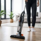 Aspirador De Pó Elétrico Gradiente Vertical 2 Em 1 1200w Cor Preto