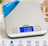Balança Digital Cozinha eletrônica Touch 10kg Inox Display Led LCD culinária Fitness pesagem alimentos para dieta portátil alimentar Foods Comida Profissional Domestico Confeitaria Nutricional Davely.