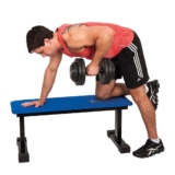 Banco Fixo Polimet 246 – Residencial Azul e Preto