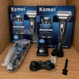 Barbeador E Cortador De Cabelo 3 Em 1 Kemei Km-6558