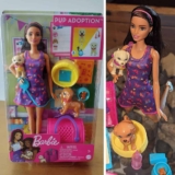 Barbie Conjunto de Brinquedo Adota um Cachorrinho Loira