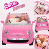 Barbie, Veículo para Boneca Fiat Rosa com 1 Boneca e Acessórios, Para crianças a partir de 3 anos