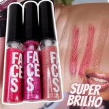 Batom Líquido Super Brilho Faces 3,9 ml