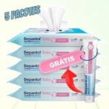 Bepantol Baby Kit Lenço Umedecido, Leve 5 Pacotes de 48 Unidades Cada e Ganhe Pomada Assadura Bebe 60g