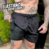 Bermuda 2 Em 1 Short Duplo Masculino Academia Treino Corrida