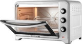 BEST Forno Elétrico 70L, Inox/Platinium, 1800W 127V com Rotisserie, Luz Interna, Timer 120min, 6 Funções
