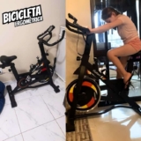 Bicicleta Ergométrica Gallant Elite X Spinning Roda de Inercia 8kg até 110kg Mecânica Gsb08hbta-pt black