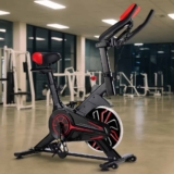 Bicicleta Ergométrica Spinning Com Roda De Inércia De 6kg Preto E Vermelho
