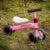 Bicicleta Infantil De Equilíbrio Sem Pedal Andador 4 Rodas Cor Rosa Atentu