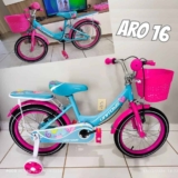 Bike Menina Aro 16 Rosa 5-8 Anos Com Cesta Cor Tiffany Love Unitoys