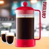 Bodum Cafeteira French Press Brazil, 1 litro vermelho