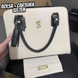 Bolsa Feminina Transversal Kit Com Carteira Lançamento