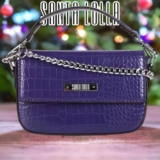 Bolsa Santa Lolla Croco Alça Transversal Feminina
