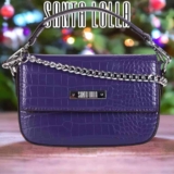 Bolsa Santa Lolla Croco Alça Transversal Feminina