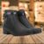 Bota Cano Curto Look Fashion Detalhe Croco Feminina