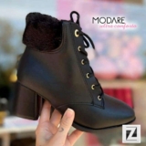 Bota Coturno Modare Pelo Cano Baixo Feminina