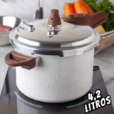 Brinox Pressure Panela de Pressão Revestimento Cerâmica Indução 4,2L cor Vanilla