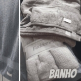 Buddemeyer Jogo de Toalhas Fio Penteado Canelado Banho Grafite 2 Peças