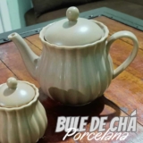 Bule de Chá de Porcelana Pétala Areia Matt 950ml – Wolff