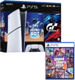 Bundle GTA VI + PlayStation 5 Slim Digital 825 GB Pacote Astro Bot e Gran Turismo 7