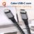 Cabo USB-C para Lightning conector original Mfi Apple iPad, iPhone,iPod, nylon trançado, 1.5MT, Cinza Escuro, LIUC01, Geonav