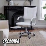 Cadeira De Escritório com Base Cromada Prizi Garden – Branca