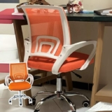 Cadeira De Escritório Cromada Fortt Lisboa Laranja -csf02-lj Material do estofamento Tecido/Mesh