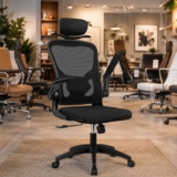 Cadeira de escritório ergonômica com estofado de mesh (Cabide)