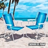 Cadeira de Praia Alta Alumínio Mor Suporta até 110kg