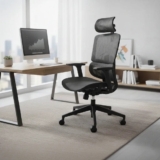 Cadeira Ergonômica Executiva Encosto Tela Malha Giratória Preto