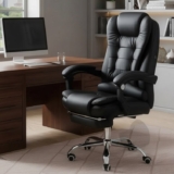 Cadeira Escritorio Diretor Ergonômica Reclinável Apoio Pés