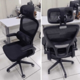 Cadeira Escritório Ergonômica B500 Marca Mulltx Cor Preto Com Suporte Lombar Estofado Mesh