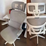 Cadeira Escritório Ergonômica G500 Luvinco Cor Cinza Com Suporte Lombar estofado mesh