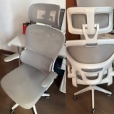 Cadeira Escritório Ergonômica Genebra G500 Luvinco Cor Cinza Com Suporte Lombar estofado mesh