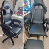 Cadeira Gamer Preto Healer Level Reclinável Com Apoio Pés