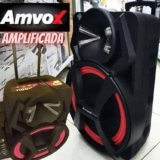 Caixa Amplificada Amvox Aca 1100 Dezoitão 1100w Rms Bivolt Cor Preto 127V/220V
